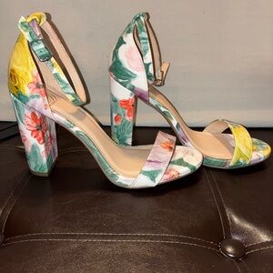 Floral High Heel Sandals
